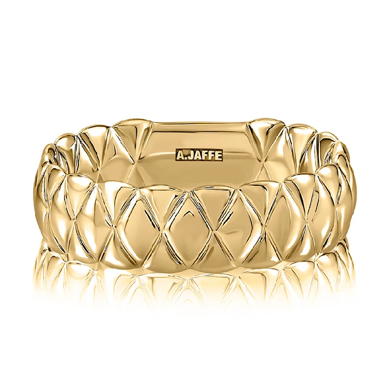 Exclusive Jewelry Sale – Grab Timeless Pieces Now A.Jaffe 14K Yellow Gold Quilted Plain Band Fashion Ring Exclusive Jewelry Sale – Grab Timeless Pieces Now A.Jaffe 14K Yellow Gold Quilted Plain Band Fashion Ring