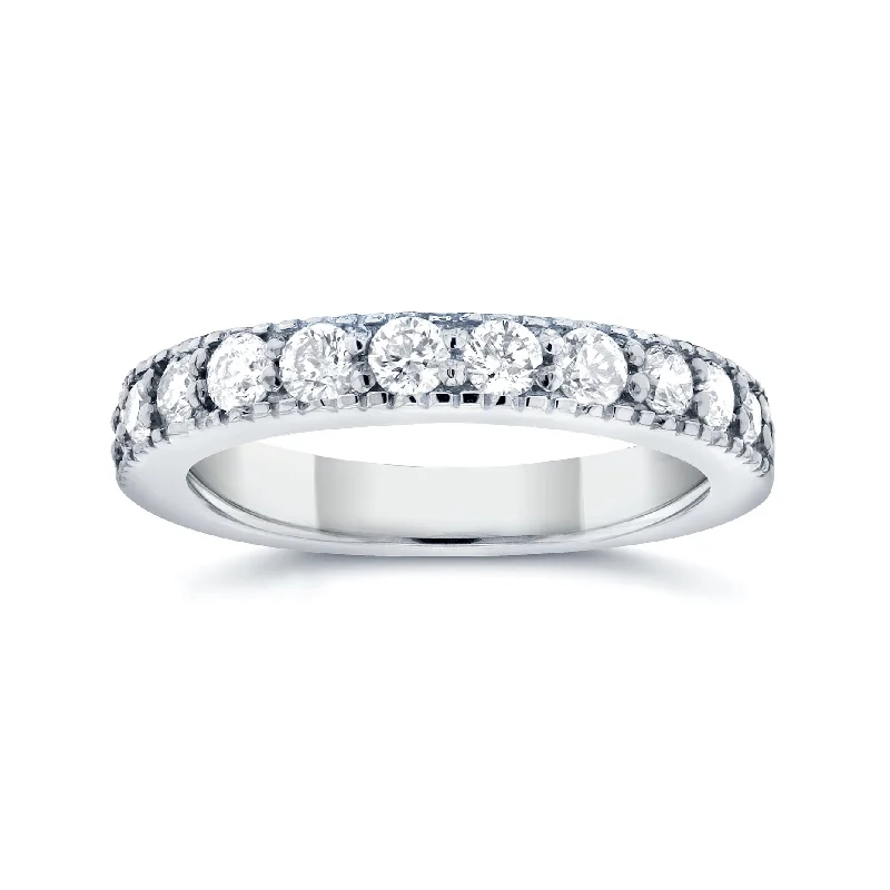 Classic And Modern Jewelry Styles On Sale 1/2ct.tw Milgrain Pave Diamond Band