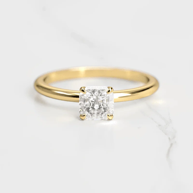 Exclusive Online Jewelry Sale – Don't Wait Asscher Solitaire Moissanite Ring