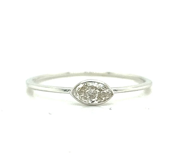 Huge Savings On Premium Jewelry Styles Marquise Diamond Stackable Fashion Ring in 18K White Gold (.21ctw) Huge Savings On Premium Jewelry Styles Marquise Diamond Stackable Fashion Ring in 18K White Gold (.21ctw)
