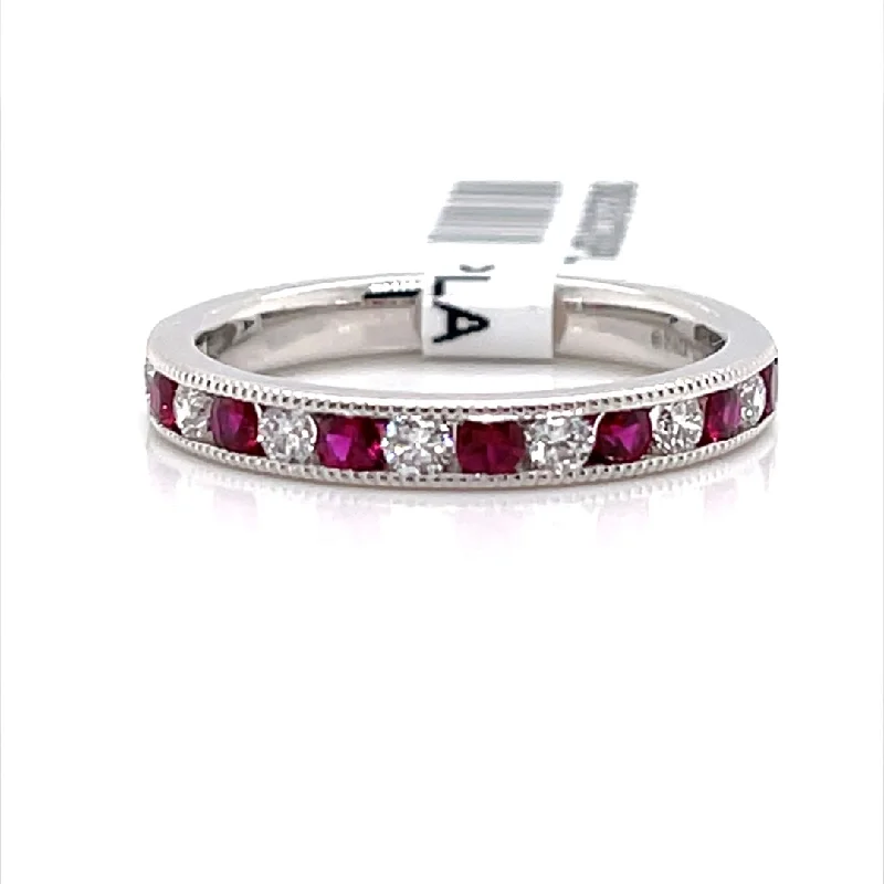 Huge Savings On Timeless Jewelry Collections Bremer Jewelry Ruby and Diamond Channel Set Fashion Ring in Platinum (0.66ctw) Huge Savings On Timeless Jewelry Collections Bremer Jewelry Ruby and Diamond Channel Set Fashion Ring in Platinum (0.66ctw)