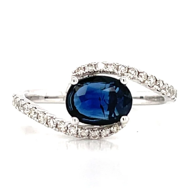 Personalized Jewelry At Special Discount Rates Bremer Jewelry Sapphire and Diamond Bypass Ring in 14K White Gold (1.58ctw) Personalized Jewelry At Special Discount Rates Bremer Jewelry Sapphire and Diamond Bypass Ring in 14K White Gold (1.58ctw)