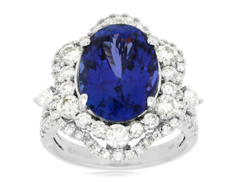 Shop Dazzling Jewelry At The Best Prices Bremer Jewelry Tanzanite and Diamond Fashion Ring in 14K White Gold (8.05ctw) Shop Dazzling Jewelry At The Best Prices Bremer Jewelry Tanzanite and Diamond Fashion Ring in 14K White Gold (8.05ctw)