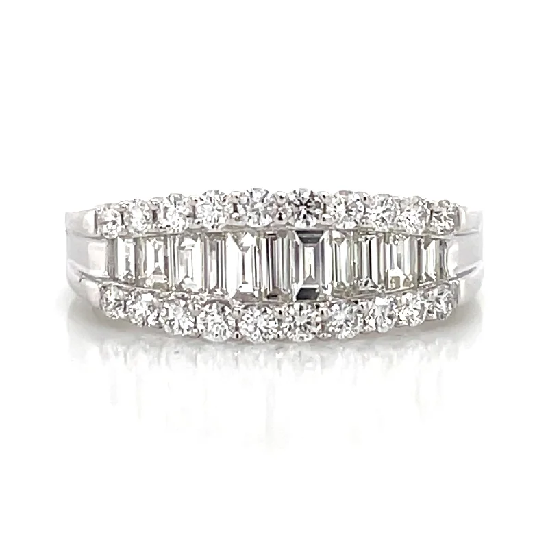 Grab Stylish Jewelry Before The Sale Ends By My Side Diamond Half Anniversary Fashion Ring in 14K White Gold (0.93ctw) Grab Stylish Jewelry Before The Sale Ends By My Side Diamond Half Anniversary Fashion Ring in 14K White Gold (0.93ctw)