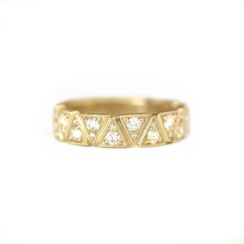 Limited-Stock Jewelry Sale – Shop Before It's Gone 5mm Notched Diamond Triangle Ring Limited-Stock Jewelry Sale – Shop Before It's Gone 5mm Notched Diamond Triangle Ring