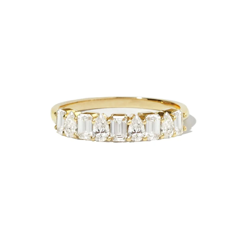 Bohemian-Inspired Jewelry For Free-Spirited Fashion Emerald & Pear Diamond Mosaic Band Bohemian-Inspired Jewelry For Free-Spirited Fashion Emerald & Pear Diamond Mosaic Band