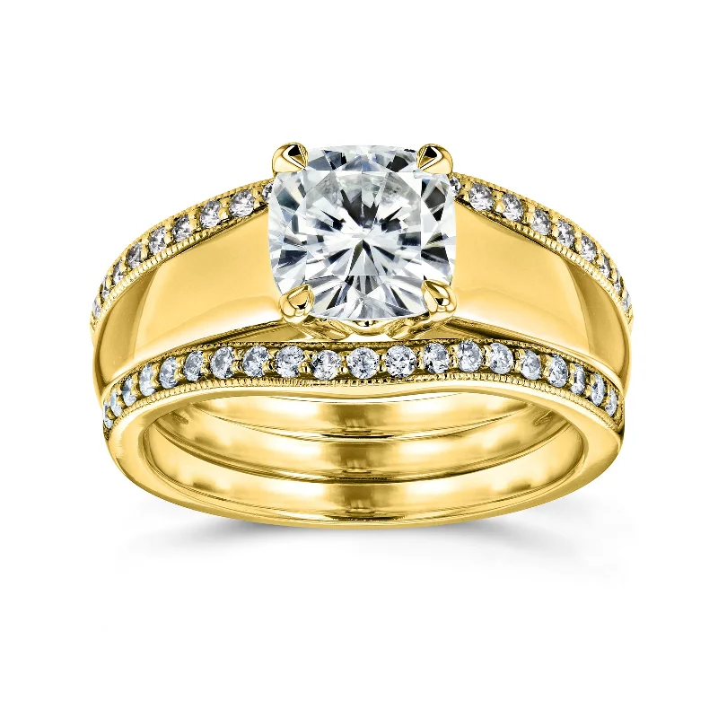 Premium Jewelry, Premium Discounts – Act Fast Wide Double Bands 3-Piece Bridal Stack - Size 10.5 Only Premium Jewelry, Premium Discounts – Act Fast Wide Double Bands 3-Piece Bridal Stack - Size 10.5 Only