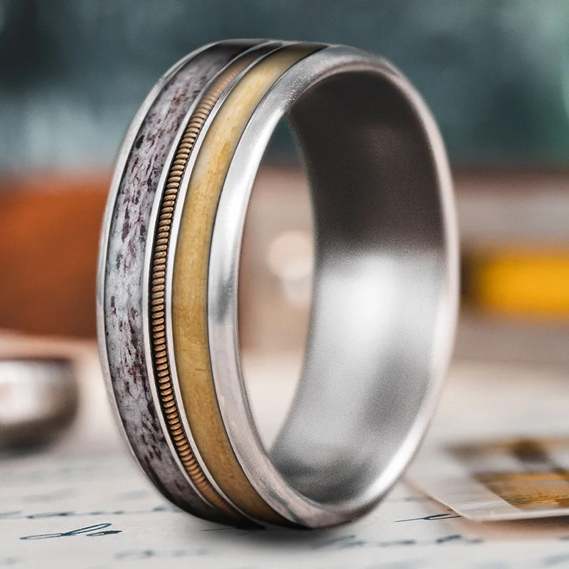 Luxury Jewelry Without The Luxury Price Tag Custom Design - 3-Inlay Metal Center Ring TCx5Y8SyahSFF1TeJehMUIB0