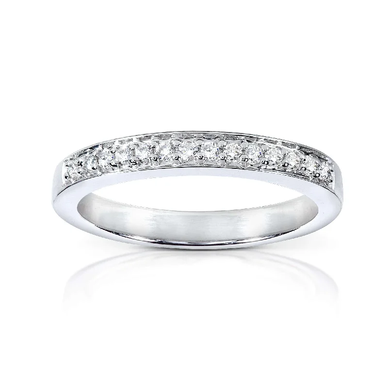 The Perfect Jewelry Piece At The Perfect Discount Diamond Wedding Band 1/8 carat (ctw) in 14K White Gold The Perfect Jewelry Piece At The Perfect Discount Diamond Wedding Band 1/8 carat (ctw) in 14K White Gold