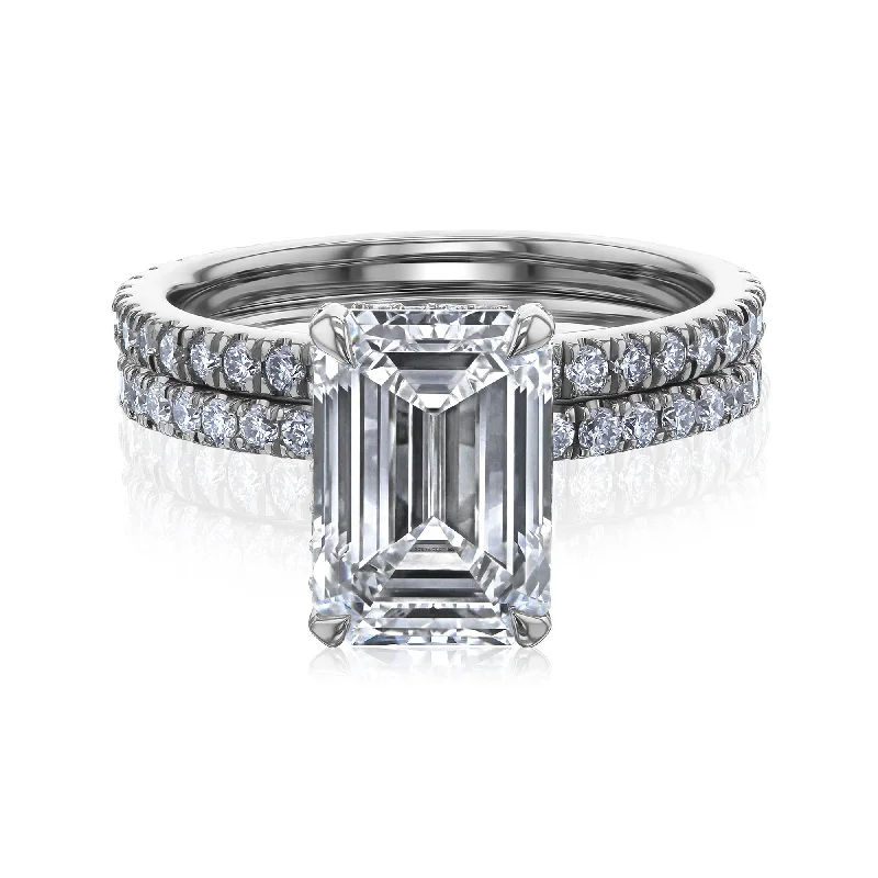 Grab Your Favorite Jewelry At The Lowest Prices Kobelli Grown - Elongated Eri 10x7 Lab Diamond Wedding Set