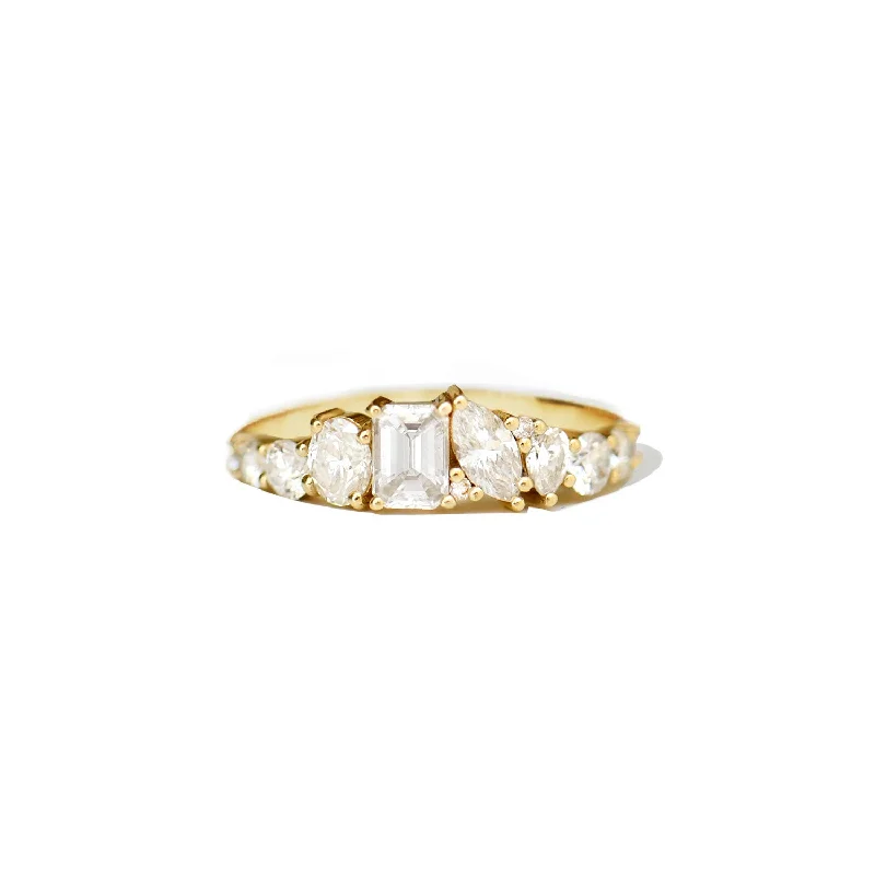 Bestselling Jewelry At Special Promotional Rates Emerald & Marquise Firework Diamond Mosaic Band Bestselling Jewelry At Special Promotional Rates Emerald & Marquise Firework Diamond Mosaic Band