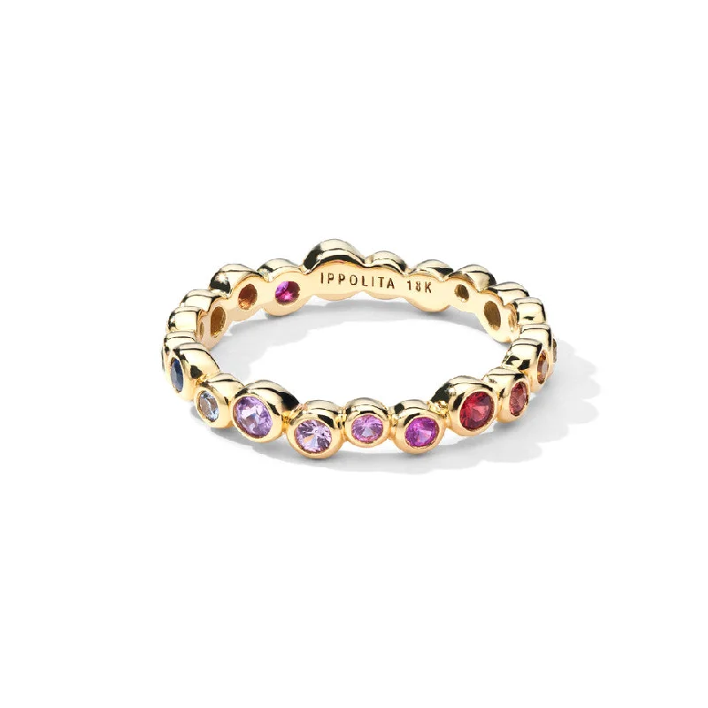 Versatile Layering Jewelry For Effortless Chic Rainbow Sapphire Starlet Ring