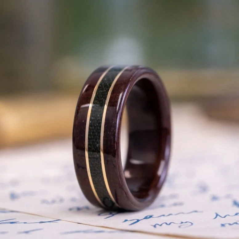 Seasonal Jewelry Sale – Upgrade Your Style Today (In-Stock) Indian Rosewood Ring with USAF Flight Suit & Dual Brass - Size 11.5 | 9mm Wide Seasonal Jewelry Sale – Upgrade Your Style Today (In-Stock) Indian Rosewood Ring with USAF Flight Suit & Dual Brass - Size 11.5 | 9mm Wide