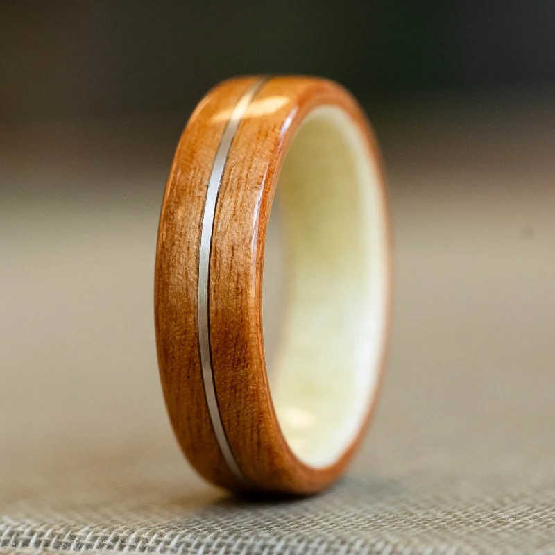 Must-Have Jewelry Pieces At Reduced Prices (In-Stock) Pink Ivory Wooden Ring & Holly Liner with Centered Sterling Silver - Size 6 / 6mm Wide Must-Have Jewelry Pieces At Reduced Prices (In-Stock) Pink Ivory Wooden Ring & Holly Liner with Centered Sterling Silver - Size 6 / 6mm Wide