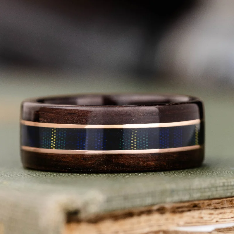 Bestselling Jewelry Now On Sale – Elevate Your Look (In-Stock) The Gordon Clan Tartan | Men's Rosewood Wedding Band with Tartan & Dual 14k Rose Gold Inlay - Size 10.5 | 9mm Wide Bestselling Jewelry Now On Sale – Elevate Your Look (In-Stock) The Gordon Clan Tartan | Men's Rosewood Wedding Band with Tartan & Dual 14k Rose Gold Inlay - Size 10.5 | 9mm Wide