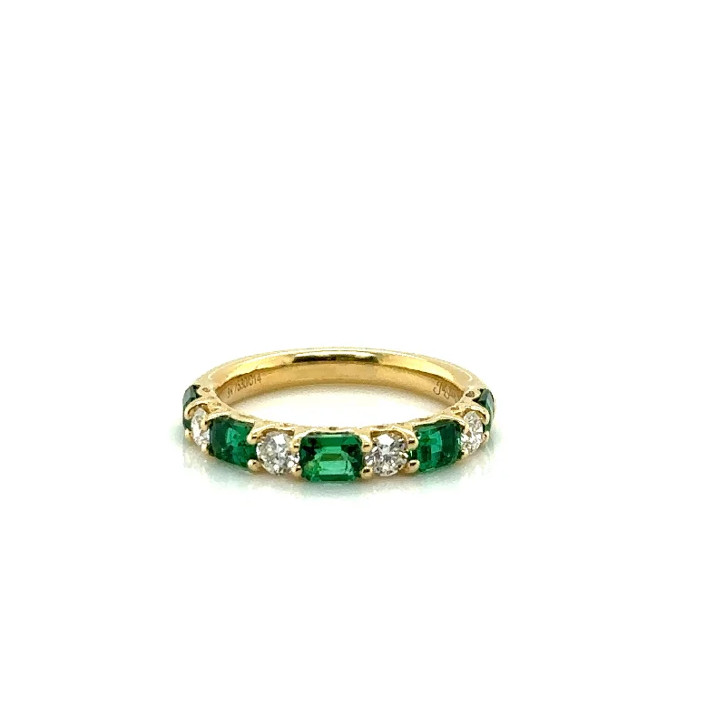 Don't Miss Out On Bestselling Jewelry At Special Prices JB Star Emeralds and Diamonds Half Anniversary Fashion Ring in 18K Yellow Gold (1.63ctw) Don't Miss Out On Bestselling Jewelry At Special Prices JB Star Emeralds and Diamonds Half Anniversary Fashion Ring in 18K Yellow Gold (1.63ctw)