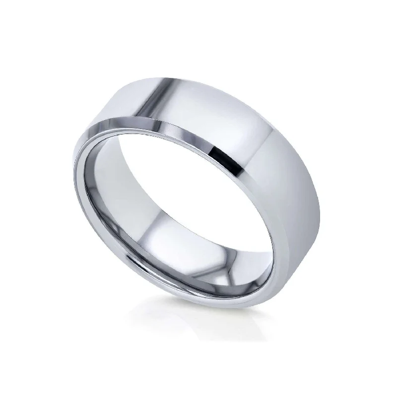 Fashion-Forward Geometric Jewelry For Contemporary Style 8mm High Polished Tungsten Carbide Fashion-Forward Geometric Jewelry For Contemporary Style 8mm High Polished Tungsten Carbide