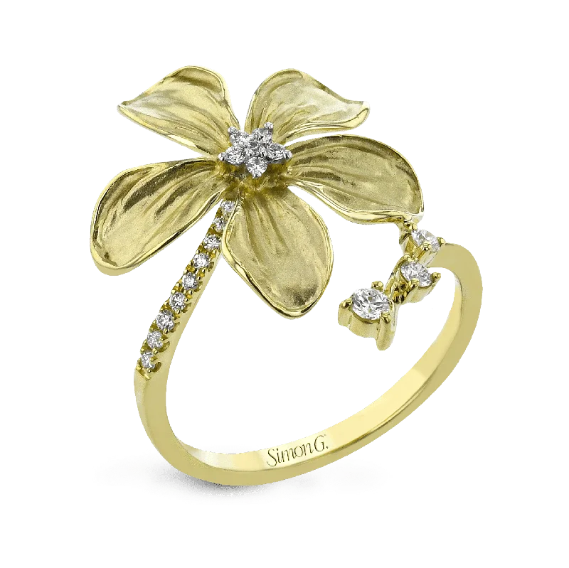 Limited-Time Offer On Elegant Jewelry Pieces Flower Fashion Ring In 18k Gold With Diamonds Limited-Time Offer On Elegant Jewelry Pieces Flower Fashion Ring In 18k Gold With Diamonds