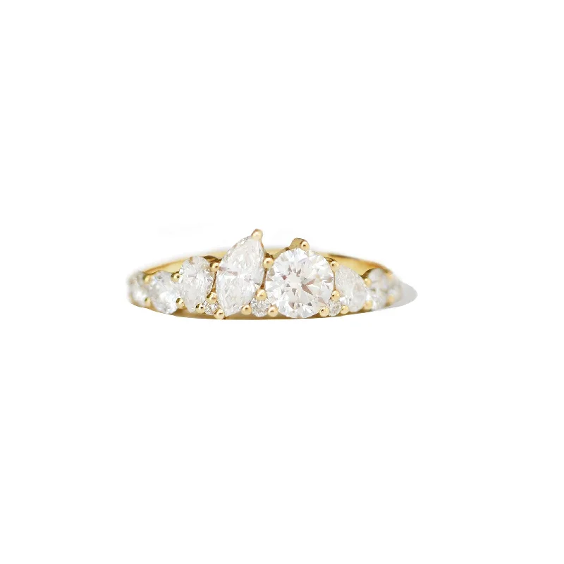 Limited-Time Offer On Elegant Jewelry Pieces Marquise & Round Firework Diamond Mosaic Band Limited-Time Offer On Elegant Jewelry Pieces Marquise & Round Firework Diamond Mosaic Band