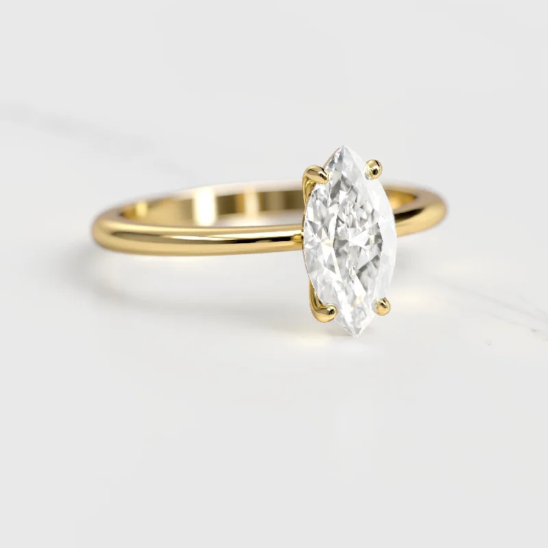 Luxury Jewelry Now At Special Promotional Rates Solitaire marquise moissanite ring