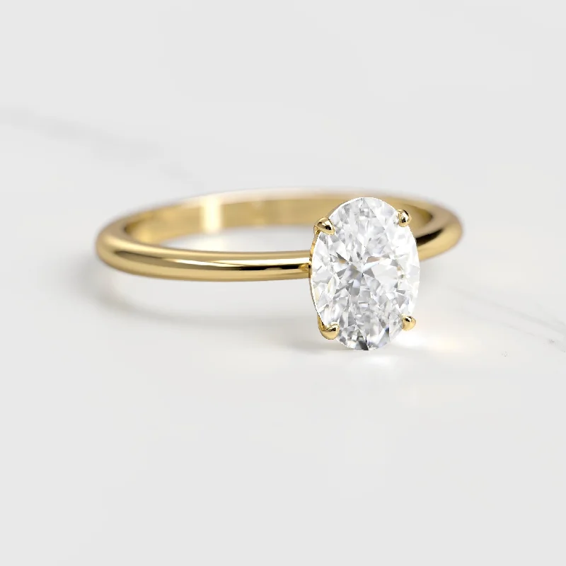 Modern Jewelry At Exclusive Discounts – Shop Today Oval Tapered Solitaire Moissanite Ring Modern Jewelry At Exclusive Discounts – Shop Today Oval Tapered Solitaire Moissanite Ring