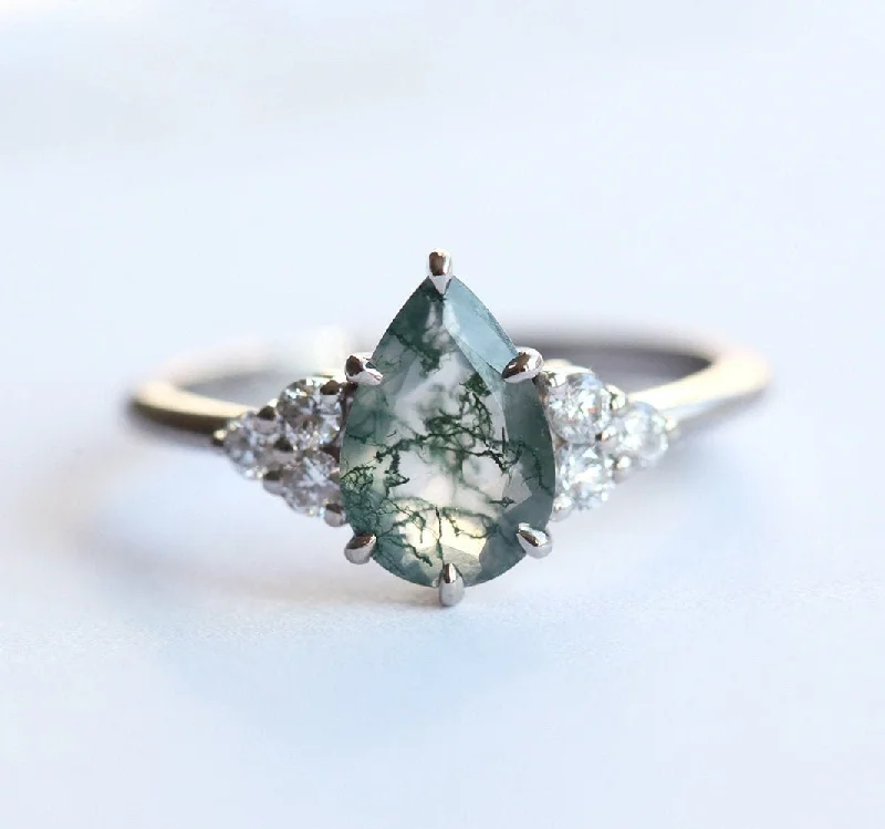 Shop Jewelry That Shines Without The High Price Isla Pear Moss Agate Engagement Ring Shop Jewelry That Shines Without The High Price Isla Pear Moss Agate Engagement Ring