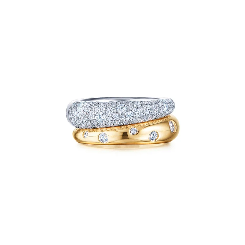 Affordable Glamour – Premium Jewelry For Less Double Band Ring with Diamonds
