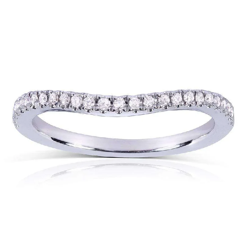 Stunning Jewelry At Even More Stunning Prices Natural Diamond Curved Wedding Band 1/5 CTW Stunning Jewelry At Even More Stunning Prices Natural Diamond Curved Wedding Band 1/5 CTW