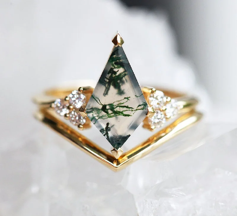 Buy More, Save More On Stunning Jewelry Pieces Dawn Moss Agate Ring Set