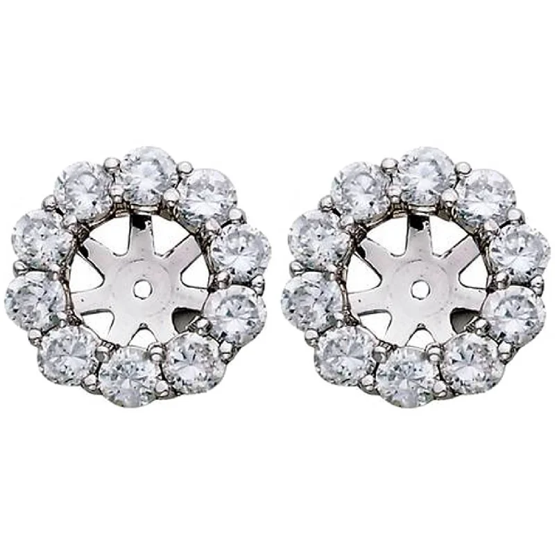 Shop Jewelry That Shines Without The High Price 1 1/2ct Diamond Halo Earring Studs Jackets White Gold (6-6.7mm) Shop Jewelry That Shines Without The High Price 1 1/2ct Diamond Halo Earring Studs Jackets White Gold (6-6.7mm)