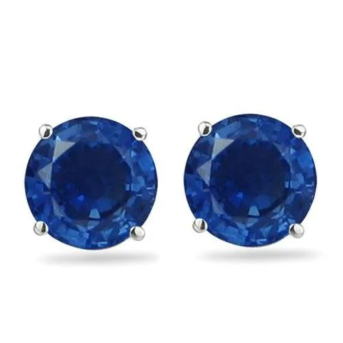 Premium Jewelry Now Available At Special Discounts 1 1/4ct Blue Sapphire Studs Earrings 14K White Gold Premium Jewelry Now Available At Special Discounts 1 1/4ct Blue Sapphire Studs Earrings 14K White Gold