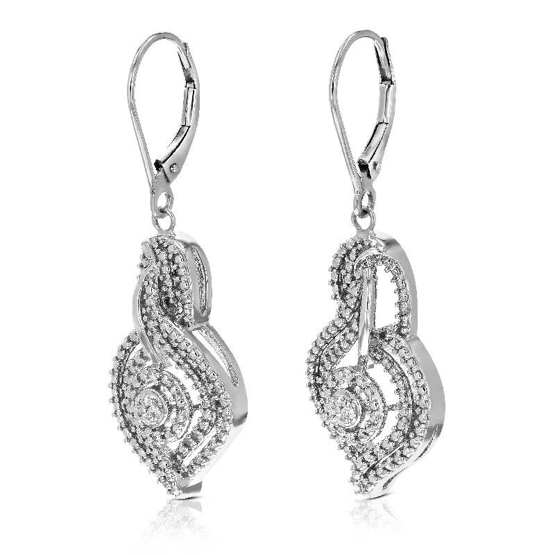 Handcrafted Beauty At Affordable Prices 1/10 cttw Round Lab Grown Diamond Dangle Earrings .925 Sterling Silver Prong Set 1 2/3 Inch Handcrafted Beauty At Affordable Prices 1/10 cttw Round Lab Grown Diamond Dangle Earrings .925 Sterling Silver Prong Set 1 2/3 Inch