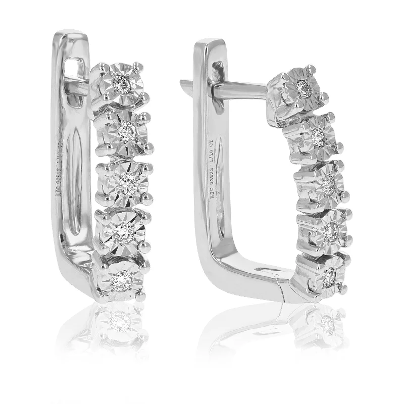 Buy More, Save More On Stunning Jewelry Pieces 1/10 cttw Round Lab Grown Diamond Hoop Earrings in .925 Sterling Silver Prong Set 1/2 Inch Buy More, Save More On Stunning Jewelry Pieces 1/10 cttw Round Lab Grown Diamond Hoop Earrings in .925 Sterling Silver Prong Set 1/2 Inch