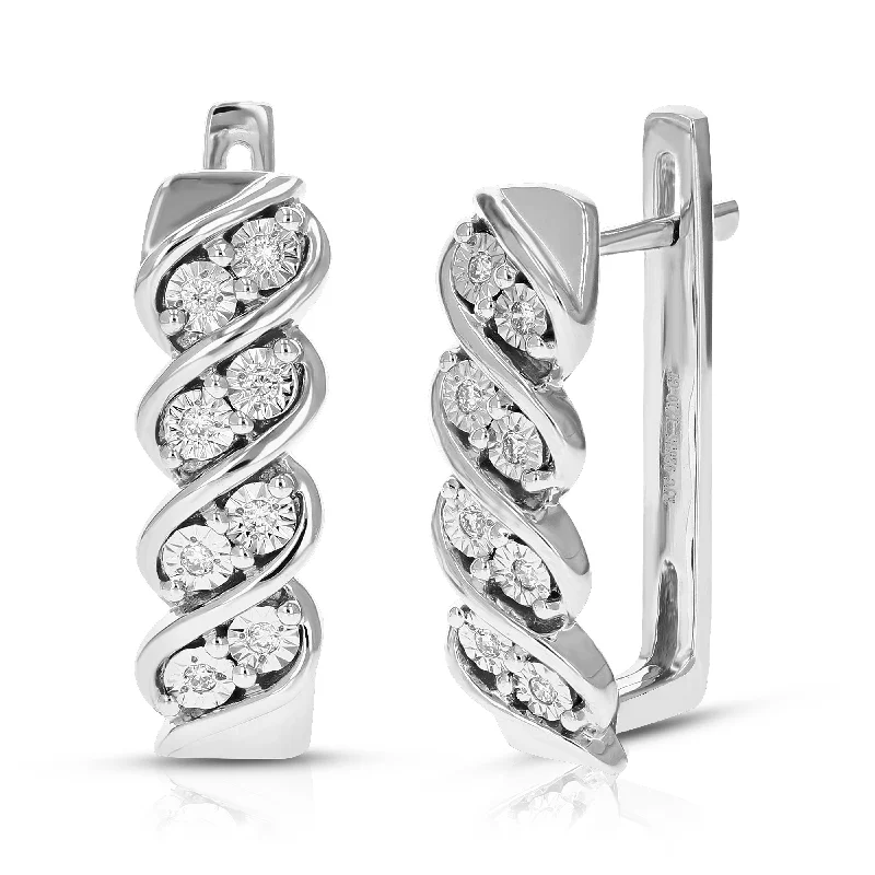 Holiday Jewelry Sale – Perfect Gifts At The Best Prices 1/10 cttw Round Lab Grown Diamond Hoop Earrings in .925 Sterling Silver Prong Set 2/3 Inch Holiday Jewelry Sale – Perfect Gifts At The Best Prices 1/10 cttw Round Lab Grown Diamond Hoop Earrings in .925 Sterling Silver Prong Set 2/3 Inch