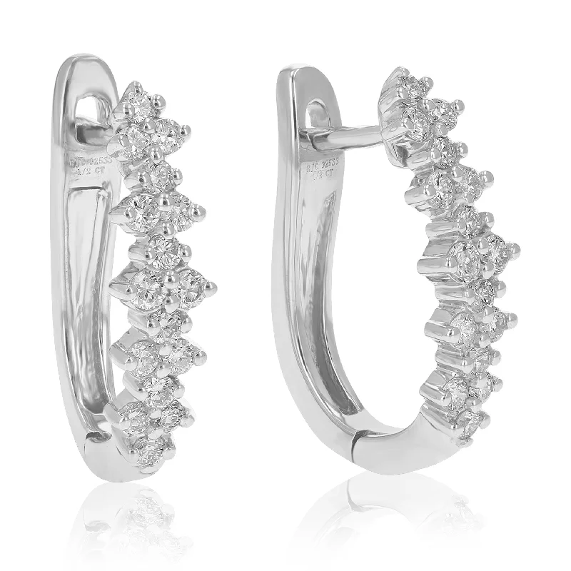 Luxury Jewelry Sale – Elegant Styles At Unbeatable Prices 1/2 cttw Round Cut Lab Grown Diamond Hoop Earrings in .925 Sterling Silver Prong Set 2/3 Inch Luxury Jewelry Sale – Elegant Styles At Unbeatable Prices 1/2 cttw Round Cut Lab Grown Diamond Hoop Earrings in .925 Sterling Silver Prong Set 2/3 Inch