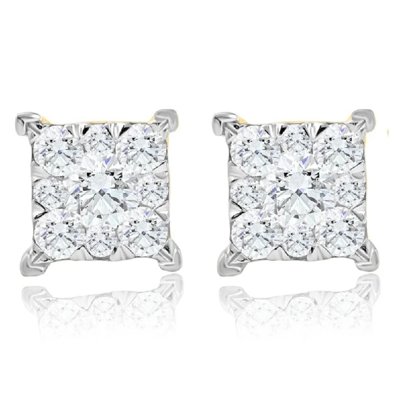 Handcrafted Jewelry Sale – Unique Designs At Low Prices 1/2Ct Diamond Princess Cut Square Round Cut Lab Grown Diamond Earrings Gold Handcrafted Jewelry Sale – Unique Designs At Low Prices 1/2Ct Diamond Princess Cut Square Round Cut Lab Grown Diamond Earrings Gold