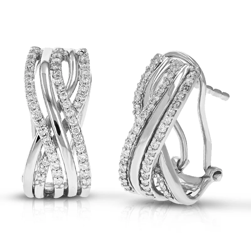 Luxury Jewelry Sale – Sparkle For Less 1/3 cttw Round Cut Lab Grown Diamond Hoop Earrings in .925 Sterling Silver Prong Set 2/3 Inch Luxury Jewelry Sale – Sparkle For Less 1/3 cttw Round Cut Lab Grown Diamond Hoop Earrings in .925 Sterling Silver Prong Set 2/3 Inch
