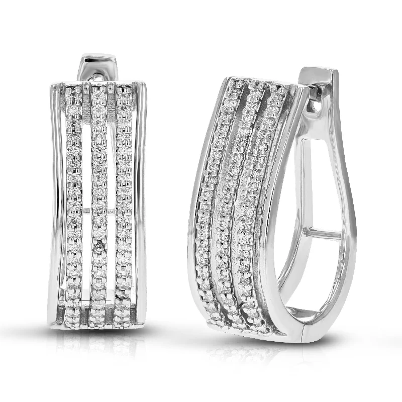 Exclusive Online Discounts On Stylish Jewelry 1/3 cttw Round Cut Lab Grown Diamond Hoop Earrings in .925 Sterling Silver Prong Set 3/4 Inch Exclusive Online Discounts On Stylish Jewelry 1/3 cttw Round Cut Lab Grown Diamond Hoop Earrings in .925 Sterling Silver Prong Set 3/4 Inch