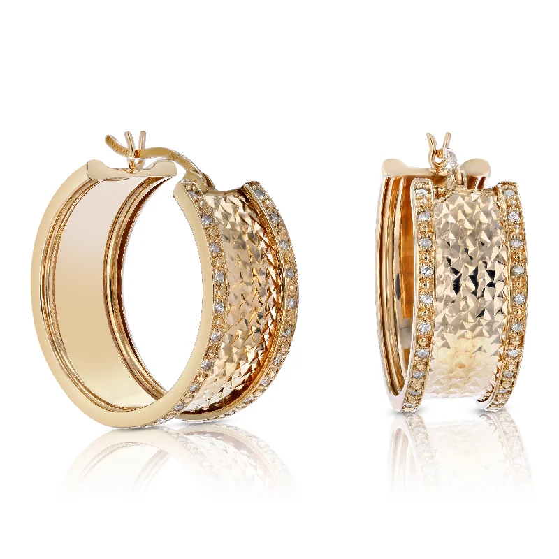 Exclusive Jewelry Sale – Shine For Less 1/4 cttw Diamond Hoop Earrings Rose Gold Plated over .925 Silver 1 Inch Design Exclusive Jewelry Sale – Shine For Less 1/4 cttw Diamond Hoop Earrings Rose Gold Plated over .925 Silver 1 Inch Design