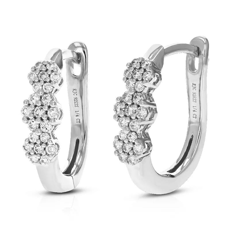 Limited-Time Jewelry Sale – Elegant Styles At Less 1/4 cttw Round Cut Lab Grown Diamond Hoop Earrings in .925 Sterling Silver Prong Set 1/2 Inch Limited-Time Jewelry Sale – Elegant Styles At Less 1/4 cttw Round Cut Lab Grown Diamond Hoop Earrings in .925 Sterling Silver Prong Set 1/2 Inch