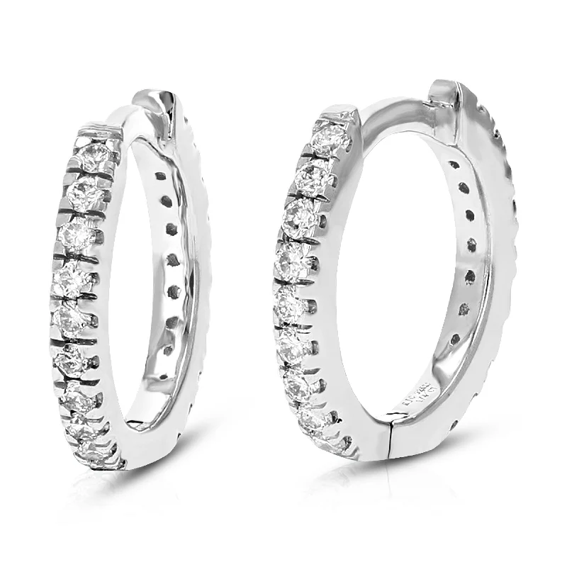 Flash Sale On Exquisite Jewelry – Don't Miss Out 1/4 cttw Round Cut Lab Grown Diamond Hoop Earrings in .925 Sterling Silver Prong Set 2/5 Inch Flash Sale On Exquisite Jewelry – Don't Miss Out 1/4 cttw Round Cut Lab Grown Diamond Hoop Earrings in .925 Sterling Silver Prong Set 2/5 Inch