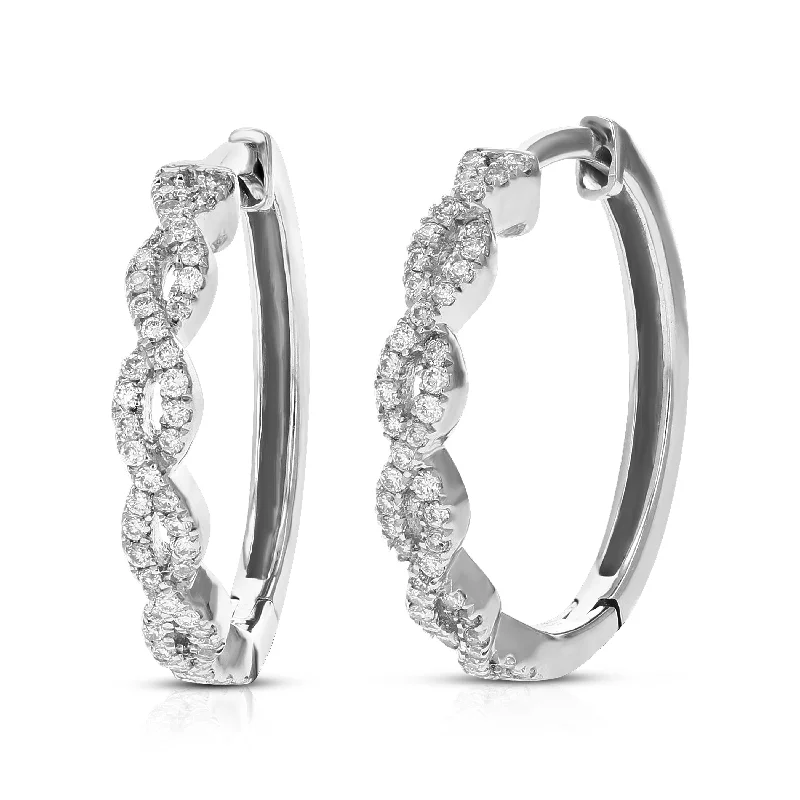 Exclusive Jewelry Bundles At Discounted Prices 1/4 cttw Round Cut Lab Grown Diamond Hoop Earrings in .925 Sterling Silver Prong Set 3/4 Inch Exclusive Jewelry Bundles At Discounted Prices 1/4 cttw Round Cut Lab Grown Diamond Hoop Earrings in .925 Sterling Silver Prong Set 3/4 Inch