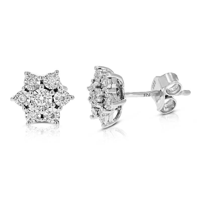 Make Every Moment Shine – Jewelry Discounts Available 1/6 cttw Lab Grown Diamond Earrings, Studs Made In 925 Sterling Silver Round Cut Prong Set Make Every Moment Shine – Jewelry Discounts Available 1/6 cttw Lab Grown Diamond Earrings, Studs Made In 925 Sterling Silver Round Cut Prong Set