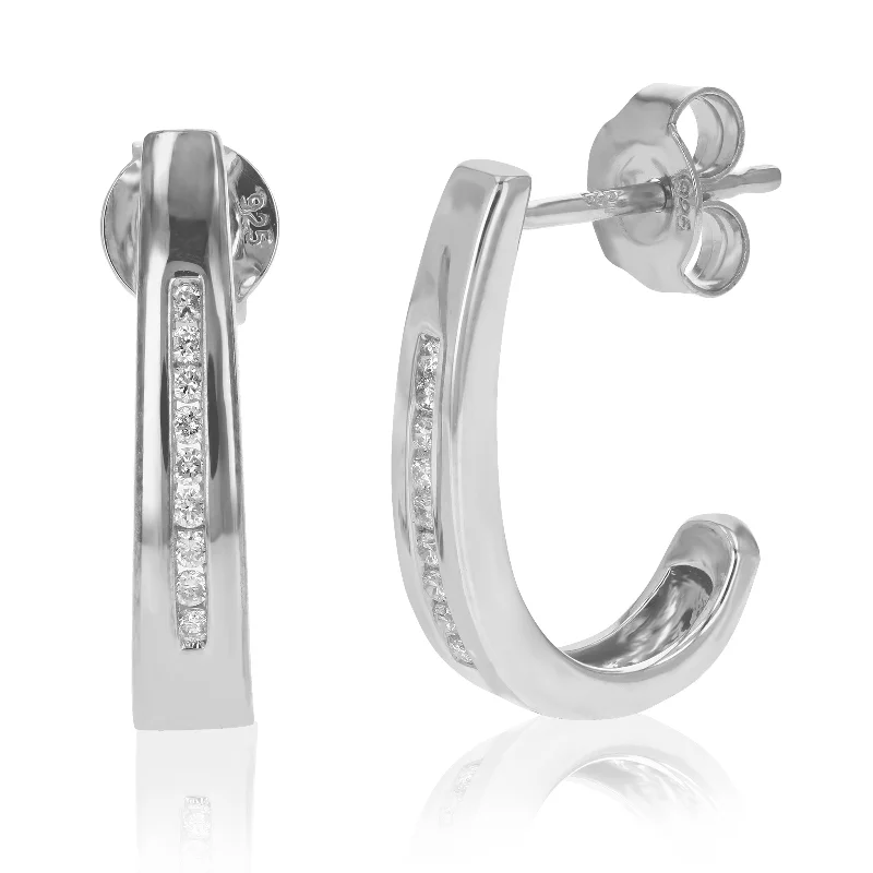 Make Your Outfit Shine With Discounted Jewelry 1/8 cttw Round Lab Grown Diamond Dangle Earrings .925 Sterling Silver Channel Set 2/3 Inch Make Your Outfit Shine With Discounted Jewelry 1/8 cttw Round Lab Grown Diamond Dangle Earrings .925 Sterling Silver Channel Set 2/3 Inch