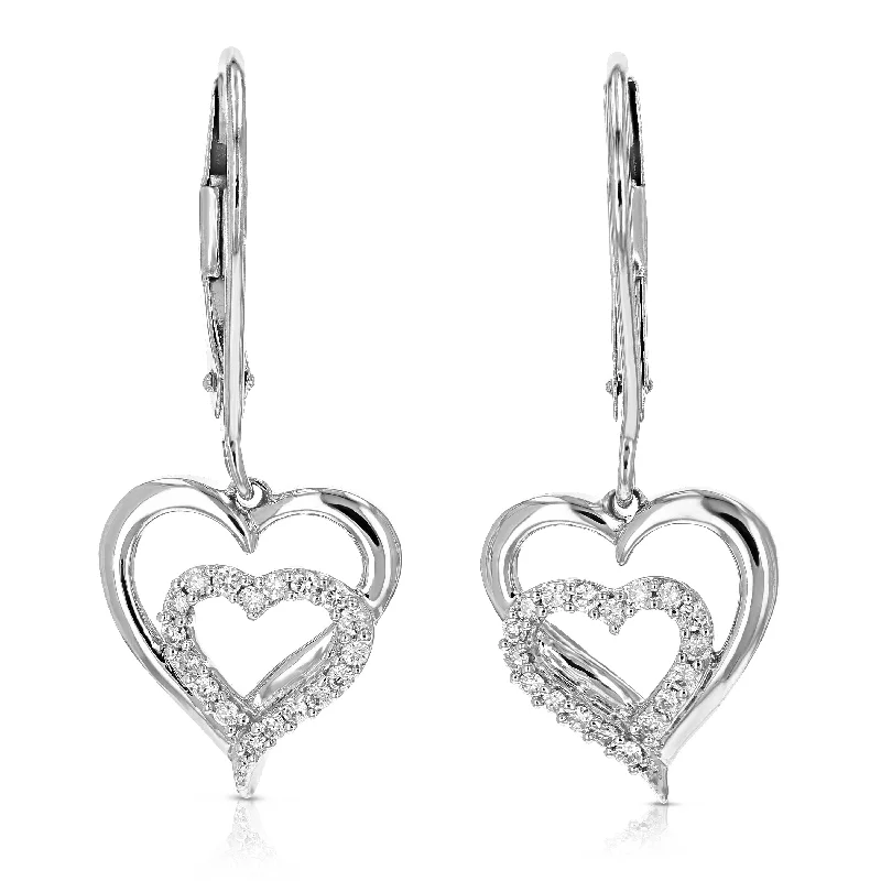 Elegant Jewelry Styles At Budget-Friendly Prices 1/8 cttw Round Lab Grown Diamond Dangle Earrings .925 Sterling Silver Prong Set 1 Inch Elegant Jewelry Styles At Budget-Friendly Prices 1/8 cttw Round Lab Grown Diamond Dangle Earrings .925 Sterling Silver Prong Set 1 Inch