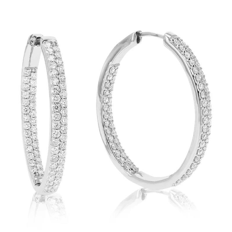 Elegant Jewelry At Unbeatable Offers – Shop Before It's Gone 1 cttw Round Cut Lab Grown Diamond Hoop Earrings in .925 Sterling Silver Prong Set 1 1/4 Inch Elegant Jewelry At Unbeatable Offers – Shop Before It's Gone 1 cttw Round Cut Lab Grown Diamond Hoop Earrings in .925 Sterling Silver Prong Set 1 1/4 Inch
