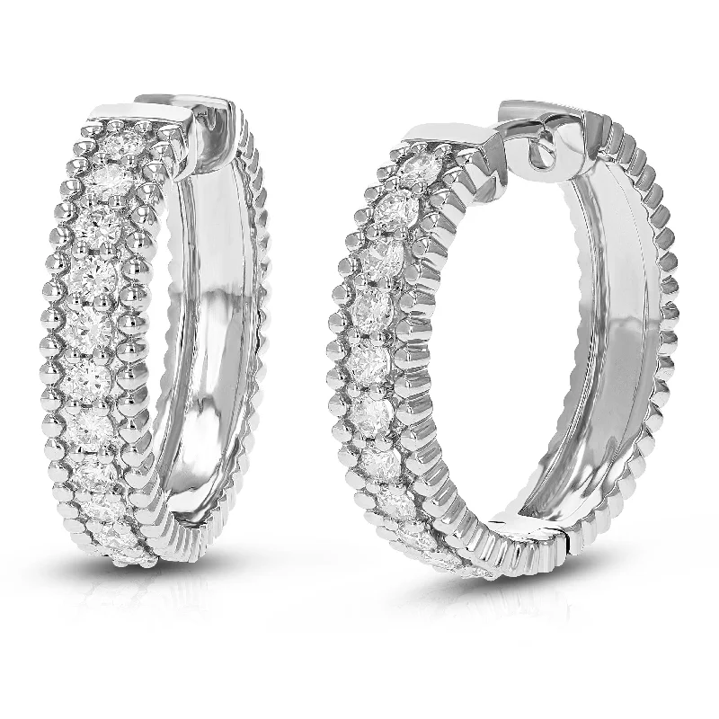 Flash Deals On Fine Jewelry – Shop Before It's Gone 1 cttw Round Lab Grown Diamond Hoop Earrings .925 Sterling Silver Prong Set 1 Inch Flash Deals On Fine Jewelry – Shop Before It's Gone 1 cttw Round Lab Grown Diamond Hoop Earrings .925 Sterling Silver Prong Set 1 Inch