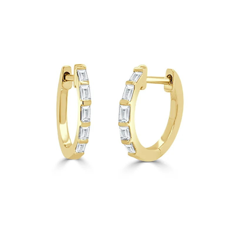 Limited-Time Jewelry Sale – Don't Miss These Deals 14k Gold & Baguette Diamond Huggie Earrings Limited-Time Jewelry Sale – Don't Miss These Deals 14k Gold & Baguette Diamond Huggie Earrings