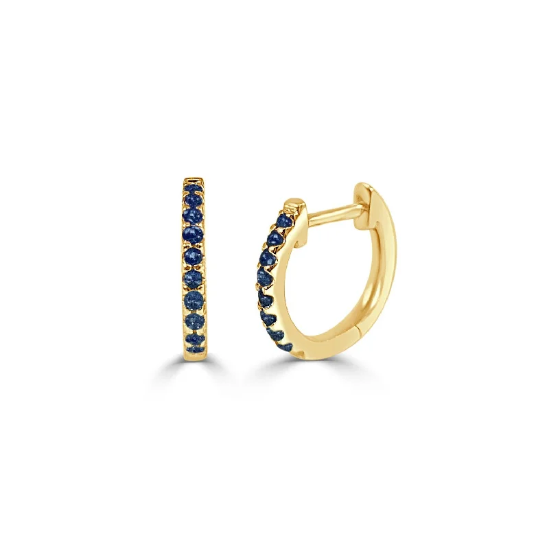 Fine Jewelry, Limited-Time Offers Available 14K Gold & Blue Sapphire Huggy Earrings Fine Jewelry, Limited-Time Offers Available 14K Gold & Blue Sapphire Huggy Earrings