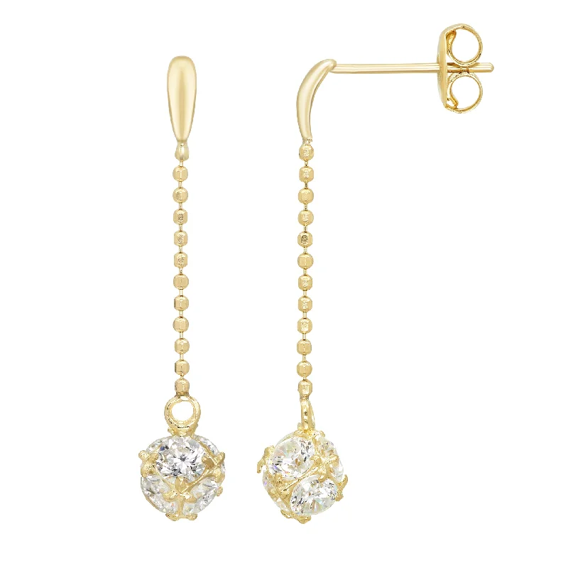 Glamorous Jewelry, Glamorous Deals – Shop Now 14k Gold Cubic Zirconia Linear Drop Earrings Glamorous Jewelry, Glamorous Deals – Shop Now 14k Gold Cubic Zirconia Linear Drop Earrings